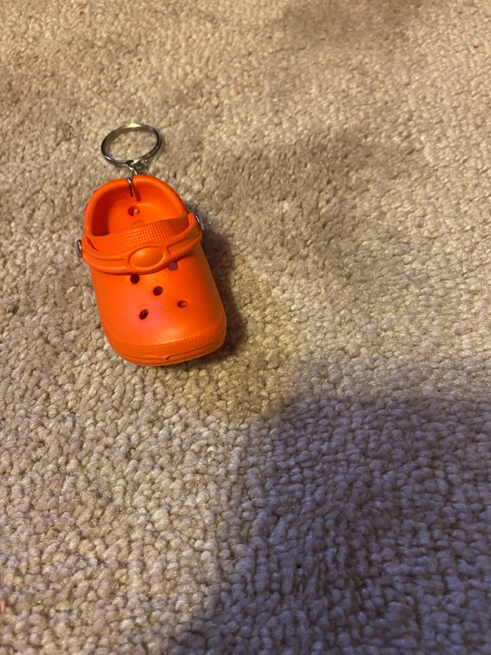 Kids Orange Clog Keychain - Mini Shoe Accessory - Picture 3 of 3
